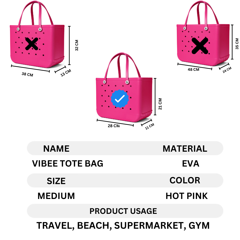 Vibee Tote Bag-Hot Pink