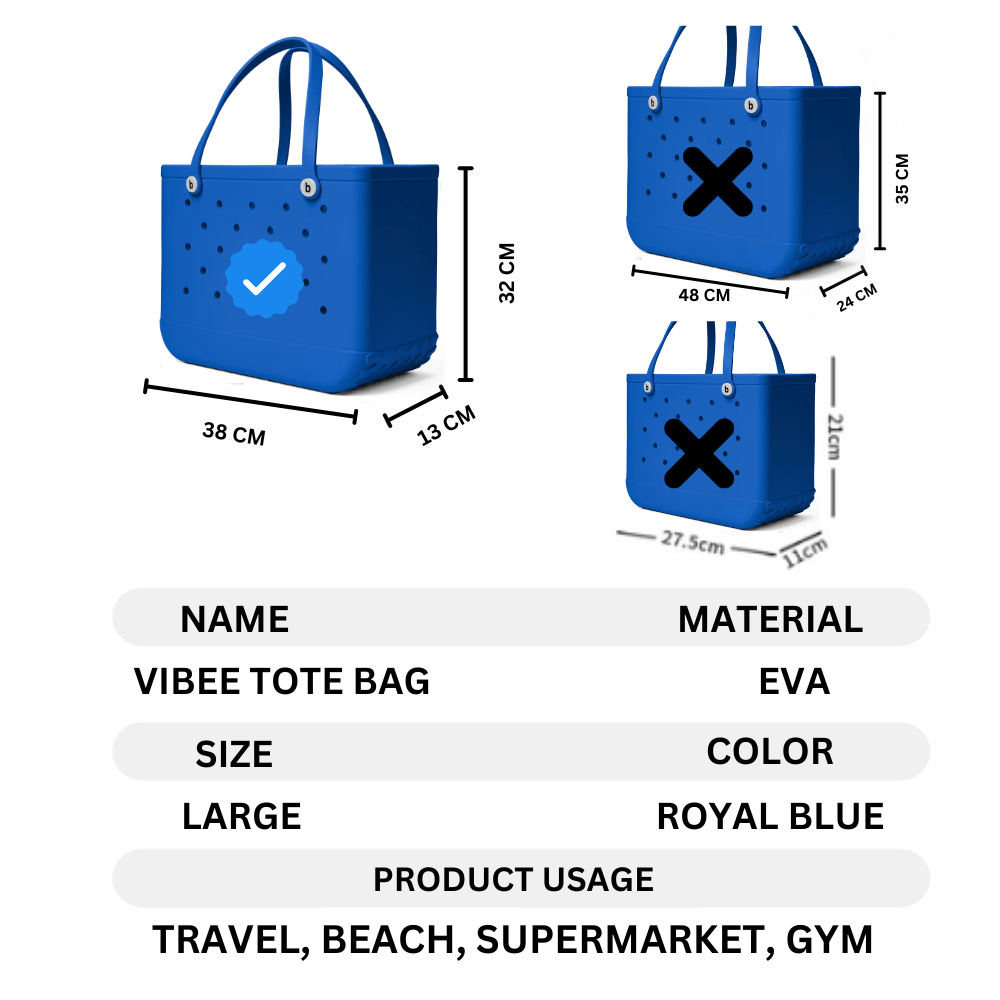 Vibee Tote Bag-Royal Blue