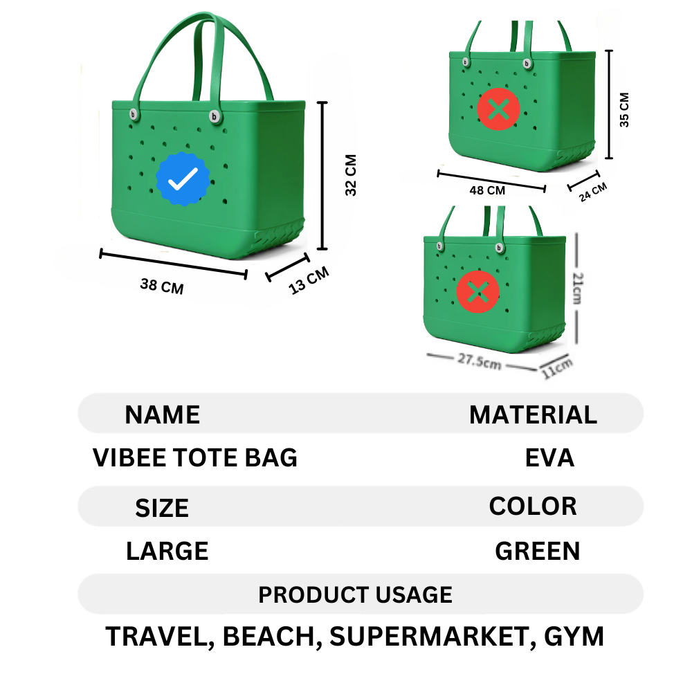 Vibee Tote Bag-Green