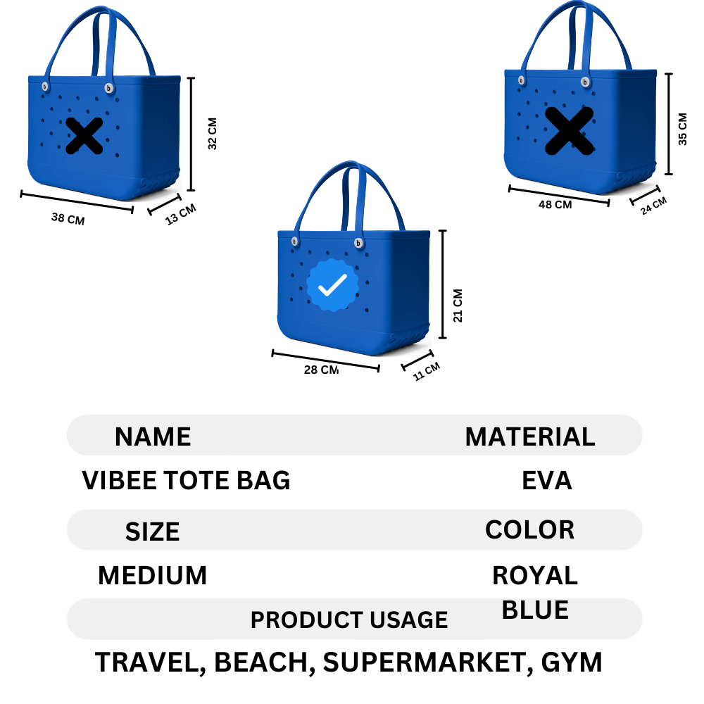 Vibee Tote Bag-Royal Blue