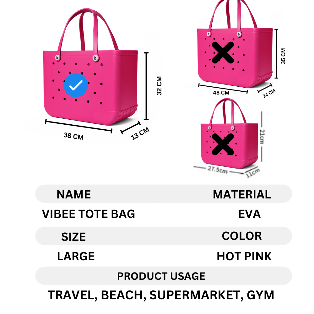 Vibee Tote Bag-Hot Pink