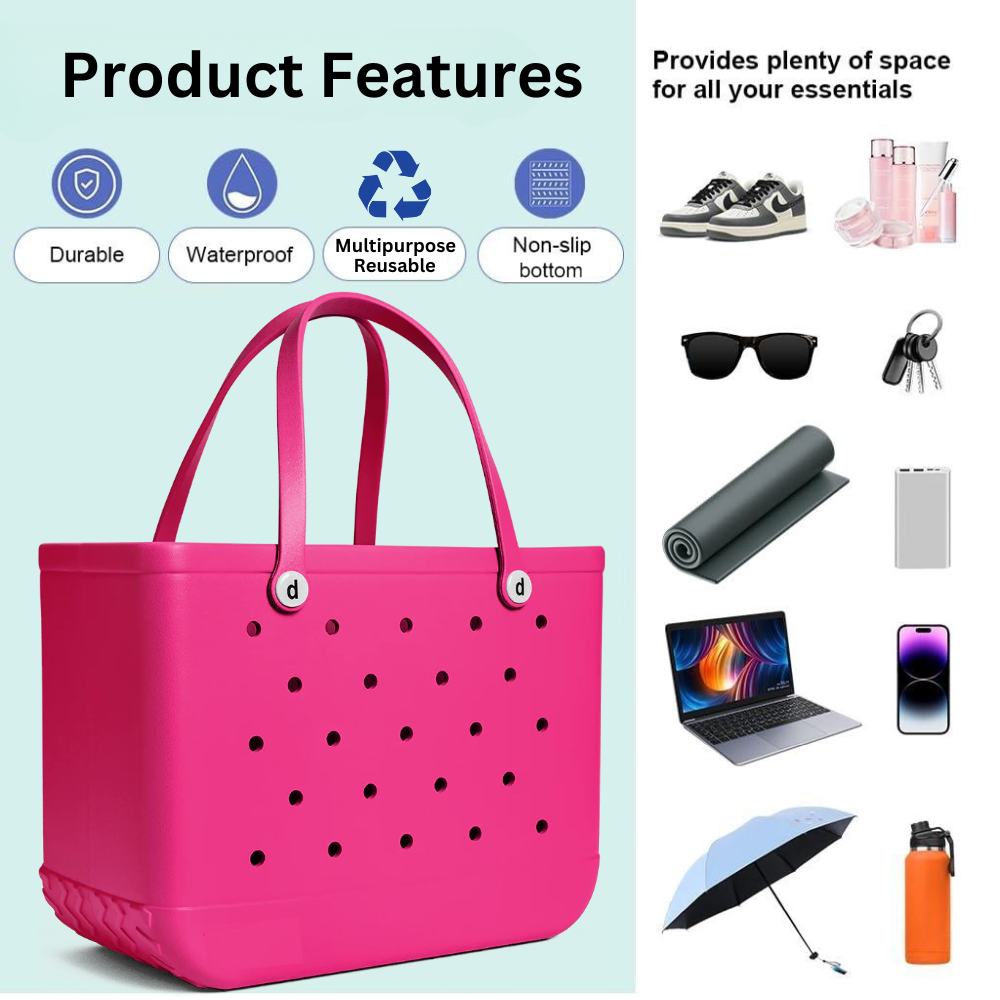 Vibee Tote Bag-Hot Pink