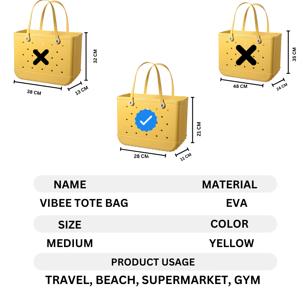 Vibee Tote Bag- Yellow