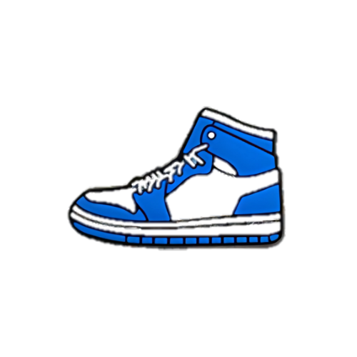 White & Blue Sneaker Shoe Charm for Crocs & Clogs ๐๐