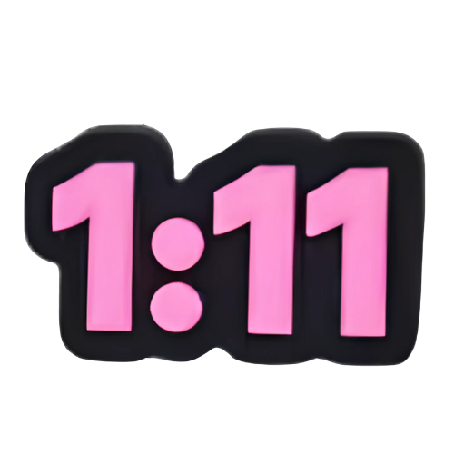 Angel Number 1:11 Pink Shoe Charm ๐ผ๐