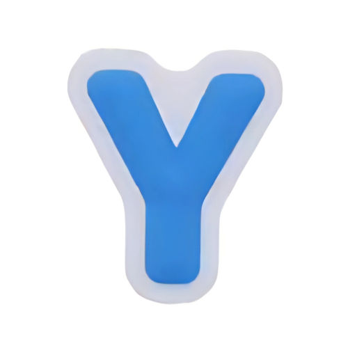 Alphabet Y - Blue Shoe Charm for Crocs & Clogs ๐ | Personalized Letter Charm