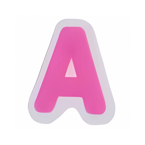 Alphabet A - Pink Shoe Charm 💖