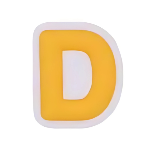Alphabet D - Yellow Shoe Charm 💛