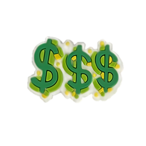 💸 Triple Dollar Money Shoe Charm – Show Off Your Success and Style! 👟✨