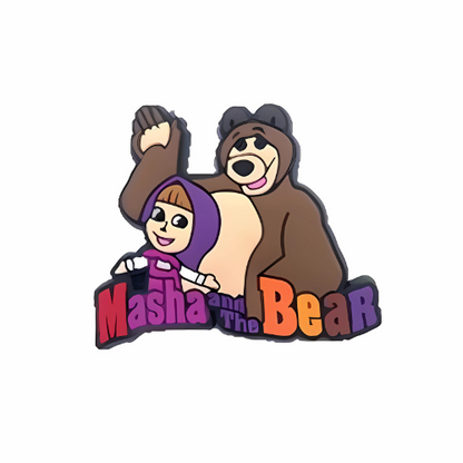 Masha and the Bear – Masha & Bear Shoe Charm for Crocs & Clogs 🐻🎀