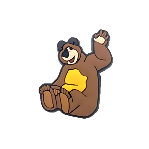 Masha and the Bear – Bear Shoe Charm for Crocs & Clogs 🐻✨
