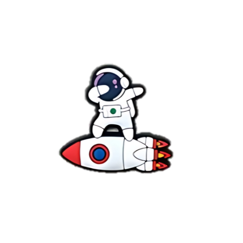 Astronaut On Rocket Shoe Charm for Crocs & Clogs 🚀🌠