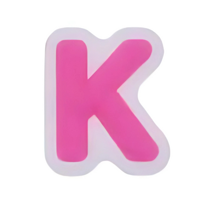 Alphabet K - Pink Shoe Charm for Crocs & Clogs 💖