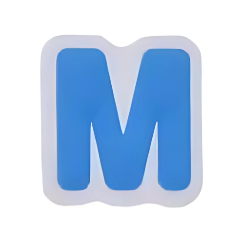 Alphabet M - Blue Shoe Charm for Crocs & Clogs 💙 | Make It Personal!