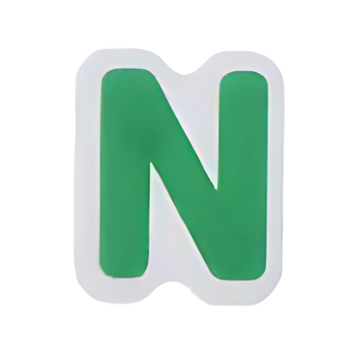 Alphabet N - Green Shoe Charm for Crocs & Clogs 💚 | Add a Personal Touch!