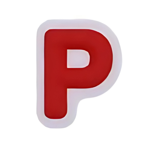 Alphabet P - Red Shoe Charm for Crocs & Clogs ❤️ | Personalized Letter Charm