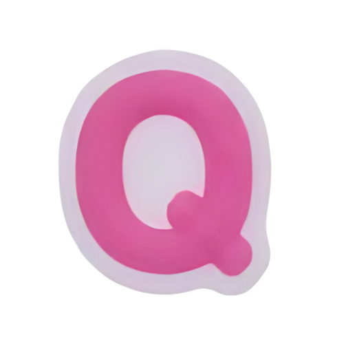 Alphabet Q - Pink Shoe Charm for Crocs & Clogs 💖 | Personalized Letter Charm