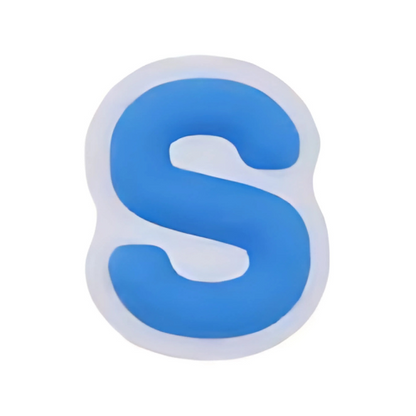 Alphabet S - Blue Shoe Charm for Crocs & Clogs 💙 | Stylish Personalized Letter Charm