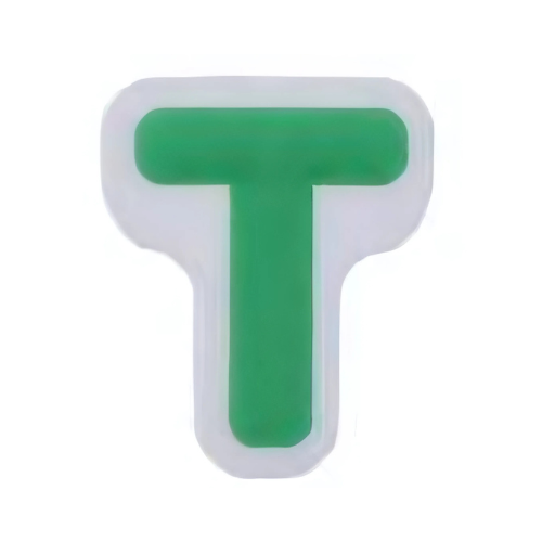 Alphabet T - Green Shoe Charm for Crocs & Clogs 💚 | Fun Personalized Letter Charm