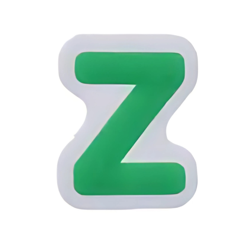Alphabet Z - Green Shoe Charm for Crocs & Clogs 💚 | Personalized Letter Charm